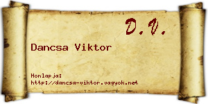 Dancsa Viktor névjegykártya