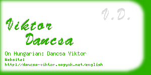 viktor dancsa business card